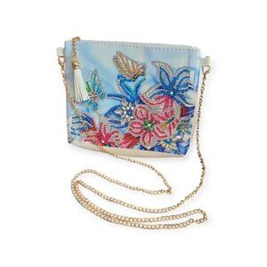 Diamond Painting Butterfly and Flower Cross body/Clutch  Art Bag